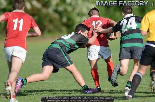 2015-05-09 Rugby Lyons Settimo Milanese U16-Rugby Varese 0742 Matteo Cazzamali